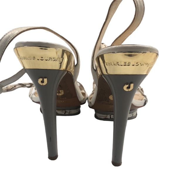 Charles Jourdan Heels - Off white / gray 8 - Picture 3 of 8